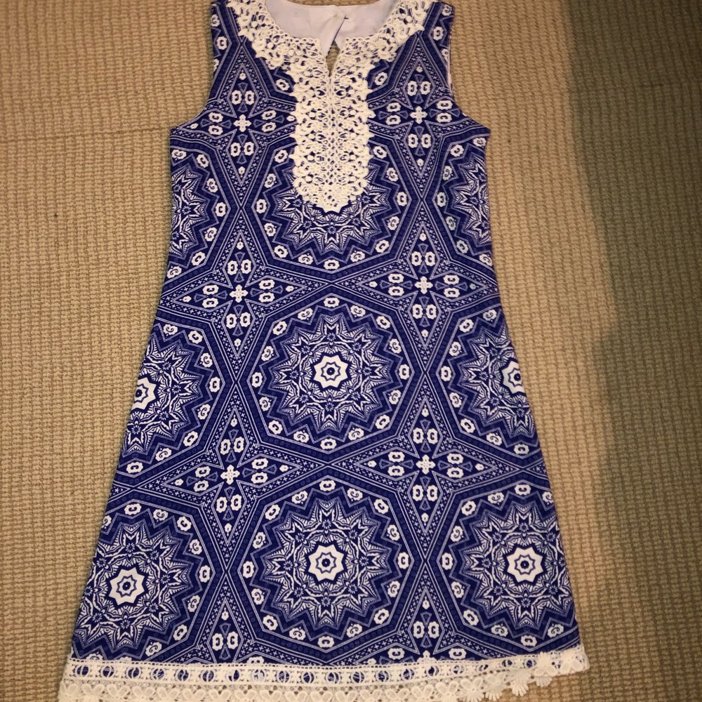 Blue and white bonnie jean dress